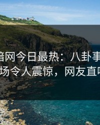 爆料网暗网今日最热：八卦事件曝光，大V现场令人震惊，网友直呼过瘾