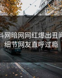 今晚爆料网暗网网红爆出丑闻，曝光细节网友直呼过瘾