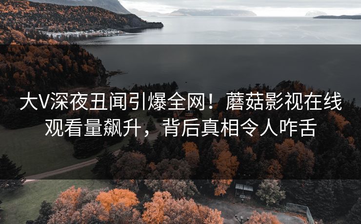 大V深夜丑闻引爆全网！蘑菇影视在线观看量飙升，背后真相令人咋舌