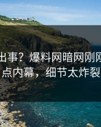 网红又出事？爆料网暗网刚刚曝出热点内幕，细节太炸裂